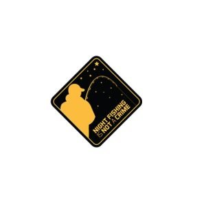 Aufkleber " Nachtfischen ist kein Verbrechen"